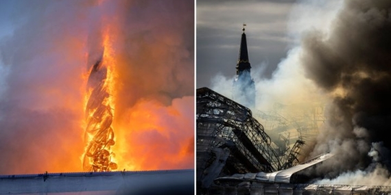 Copenhagen fire: Inferno hits historic stock exchange, toppling iconic spire – National