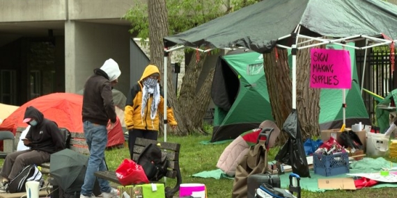 Protesters set up pro-Palestinian encampment at Queen’s University in Kingston – Kingston