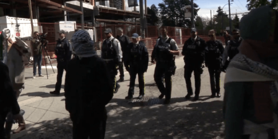 Woman arrested as pro-Palestinian protesters shut down UBC intersection – BC