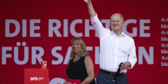 A German far-right party leads exit polls in one state election and is roughly level in another – National