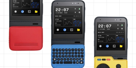 Mecha Comet is a modular open source handheld computer that reminds me of the Indian PDA that may have inspired the iPhone