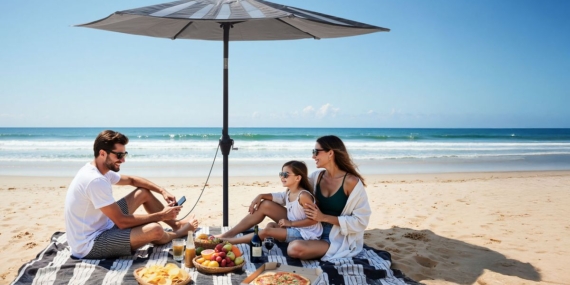 Move over Mary Poppins: this solar umbrella will charge your devices while you chill in the shade